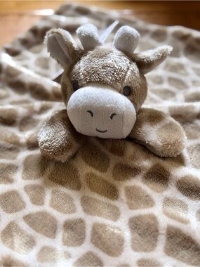 Oobles Giraffe Lovey Plush Security Blanket Baby Rattle Toy DANBAR NWT